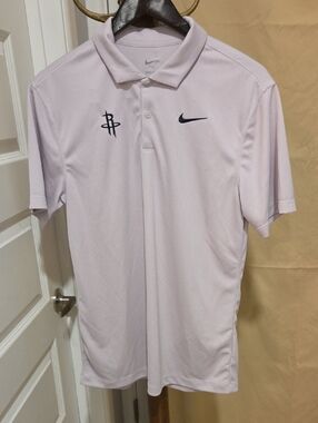 Nike Light Gray Houston Rockets Polo Shirt
